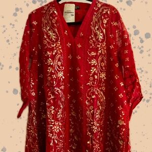 Elegant Aghanoor Pakistani/Indian shirt perfect for EID